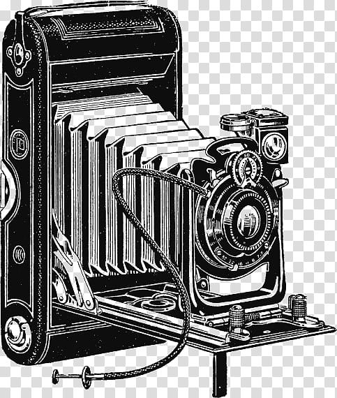 Camera, graphic Film, Folding Camera, Singlelens Reflex Camera, Black And White
, Cameras Optics transparent background PNG clipart