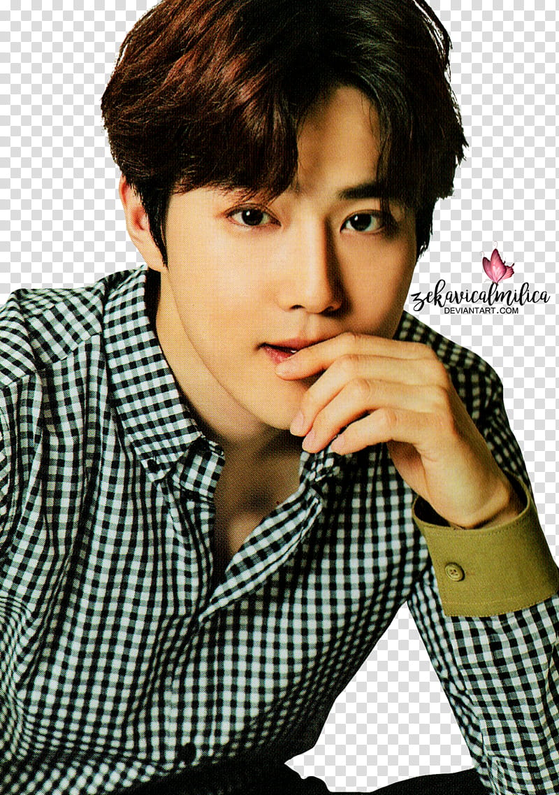 EXO Suho EXO L Japan Vol , man in black and white dress shirt transparent background PNG clipart