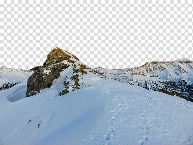 mountainous landforms mountain snow glacial landform geological phenomenon, Ridge, Mountain Range, Winter
, Nunatak, Massif transparent background PNG clipart