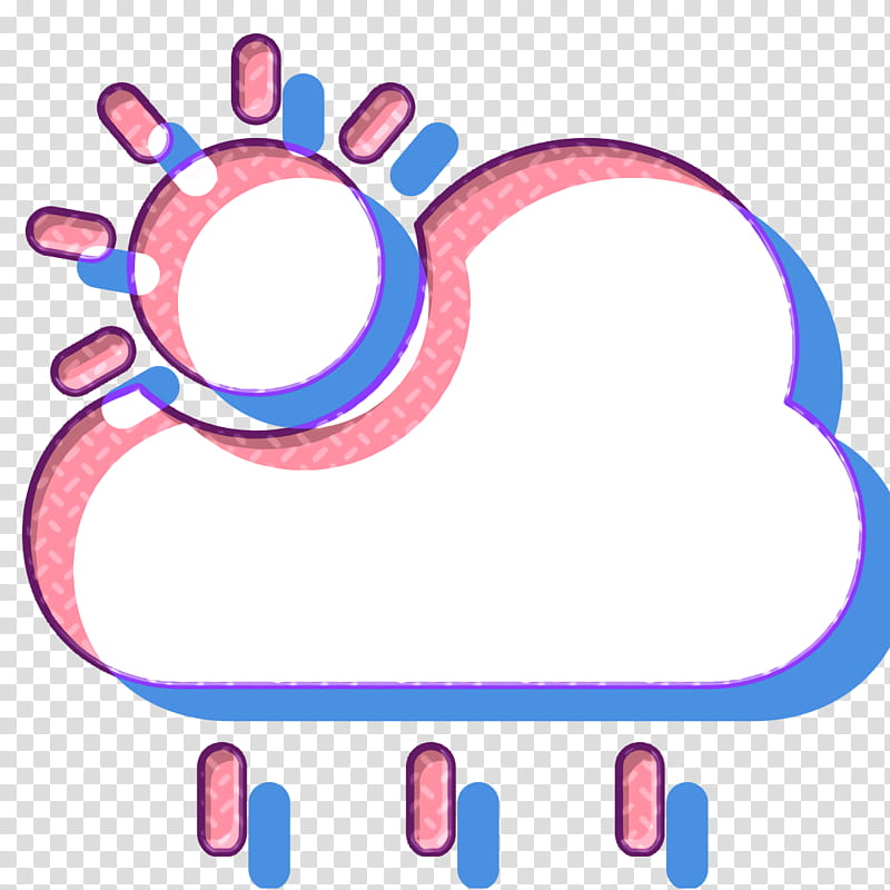 cloud icon cloudy icon forecast icon, Partly Icon, Rainy Icon, Sun Icon, Weather Icon, Circle, Magenta transparent background PNG clipart