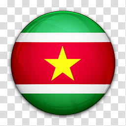 World Flag Icons, flag of Suriname transparent background PNG clipart