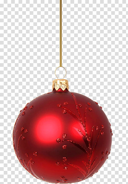 Christmas, hanging red bauble illustration transparent background PNG clipart