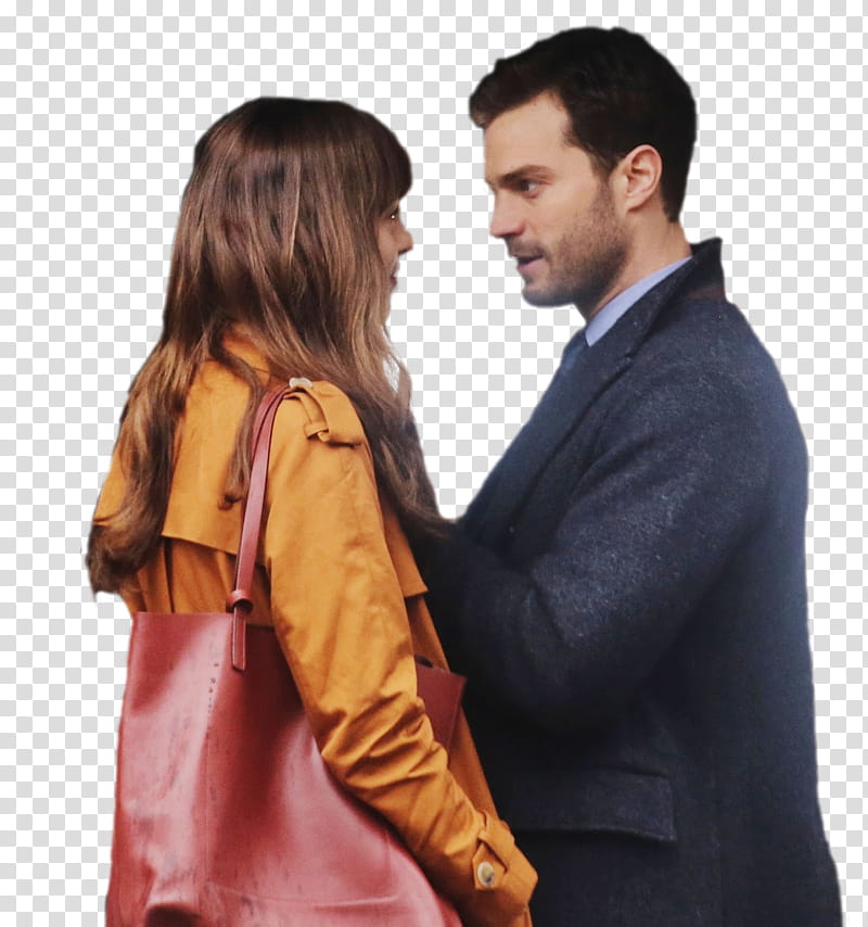 Fifty Shades Darker, Jaime Dornan and Dakota Johnson facing each other transparent background PNG clipart