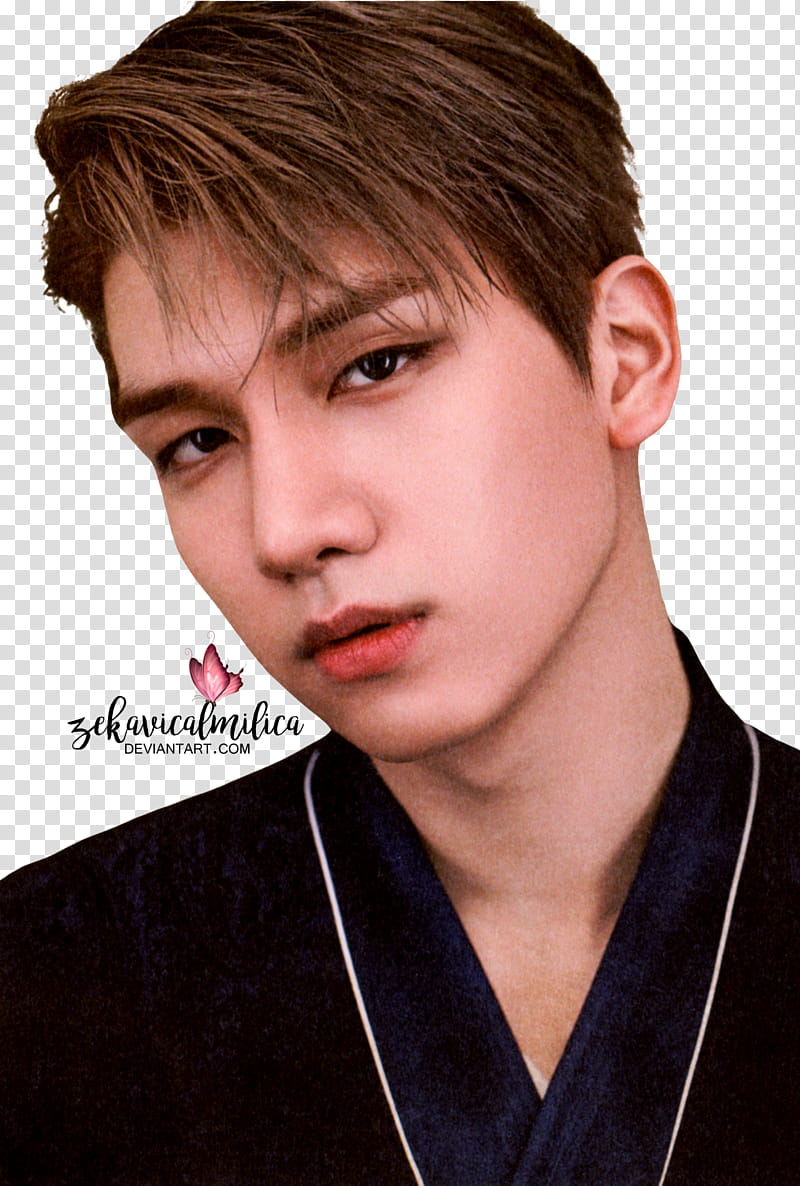 VIXX Hyuk Shangri La, man wearing black surplice neckline shirt transparent background PNG clipart