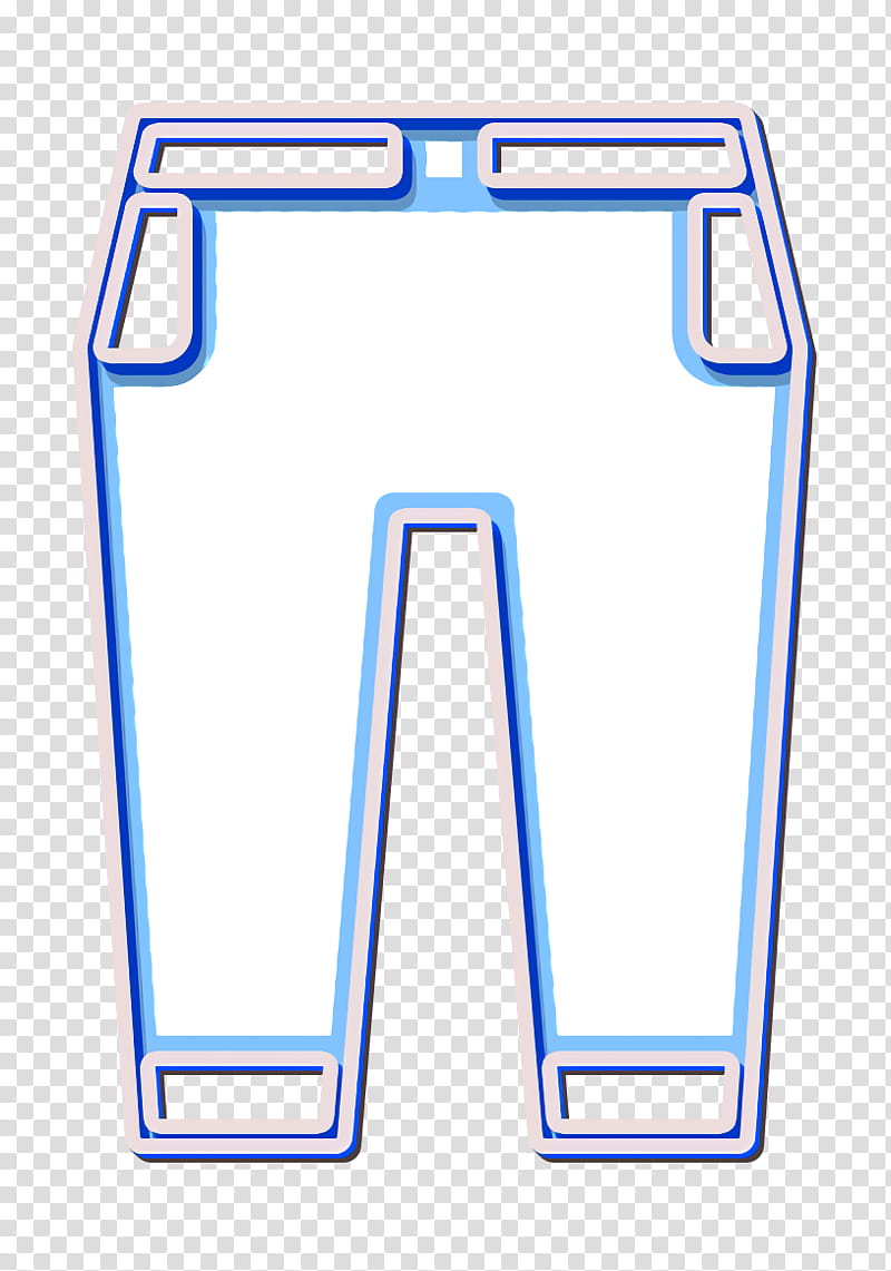 Trousers icon Garment icon Clothes icon, Blue, Electric Blue, Line, Logo, Symbol transparent background PNG clipart