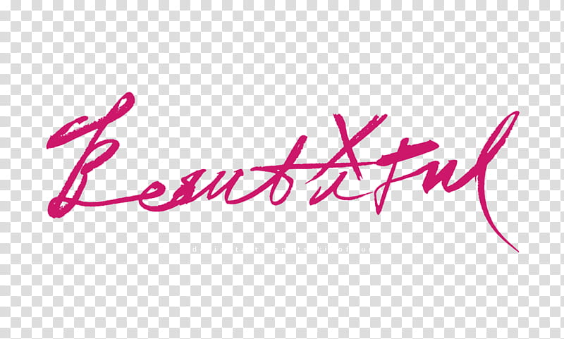 MONSTA X Beautiful Logo, pink beautiful text transparent background PNG clipart