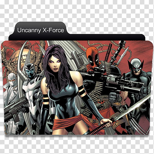 Marvel Comics Folder , Uncanny X-Force file folder art transparent background PNG clipart