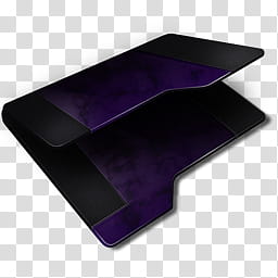 Purple Empty Folder Icon, (O) PURPLE Empty Folder x, blue and black smart case transparent background PNG clipart