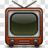 emojis, vintage brown CRT television transparent background PNG clipart