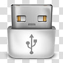 Mac USB Icons, usb, white USB adapter transparent background PNG clipart