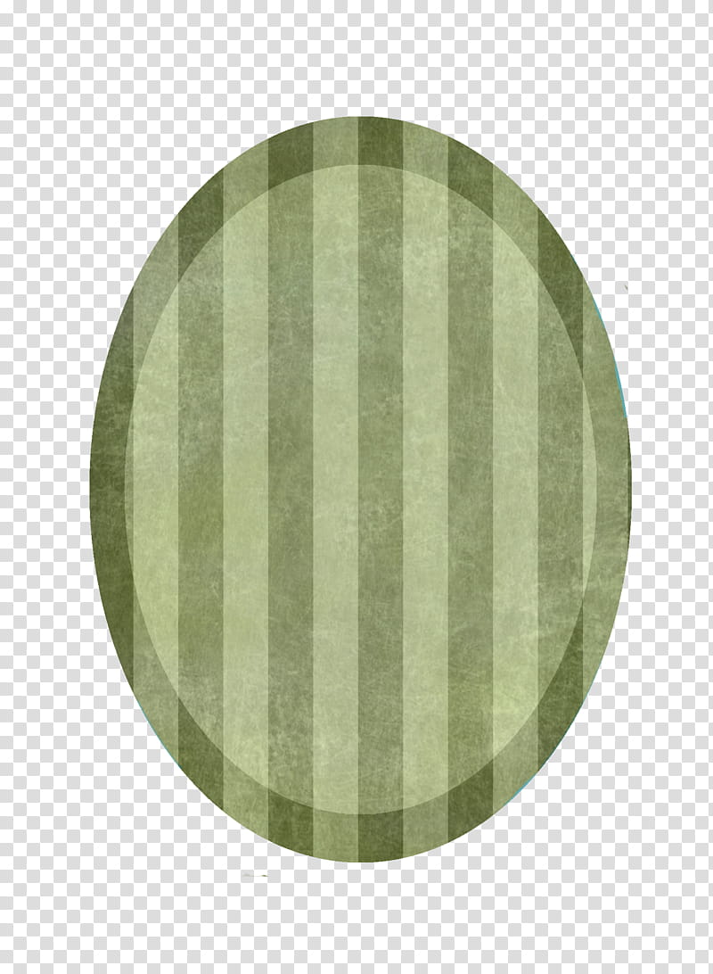 Oval Striped Frame, green transparent background PNG clipart