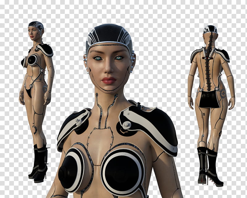 Free Synx female droid, robot character illustration transparent background PNG clipart