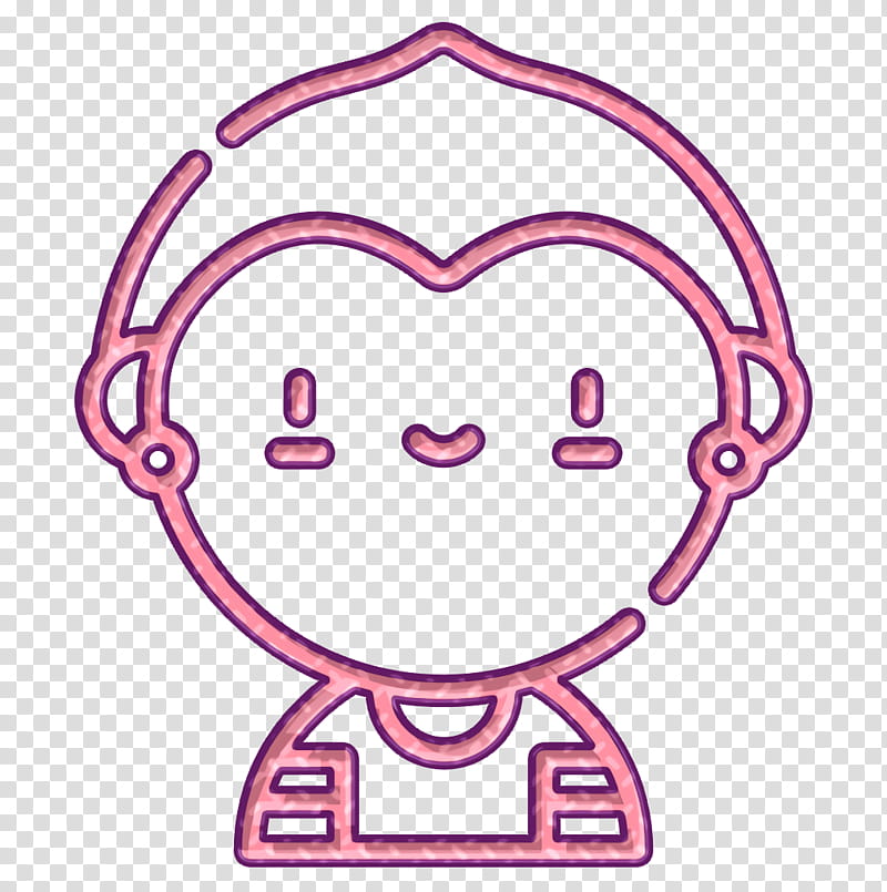 Soccer player icon Portugal icon Man icon, Pink, Line Art, Text, Sticker, Smile transparent background PNG clipart