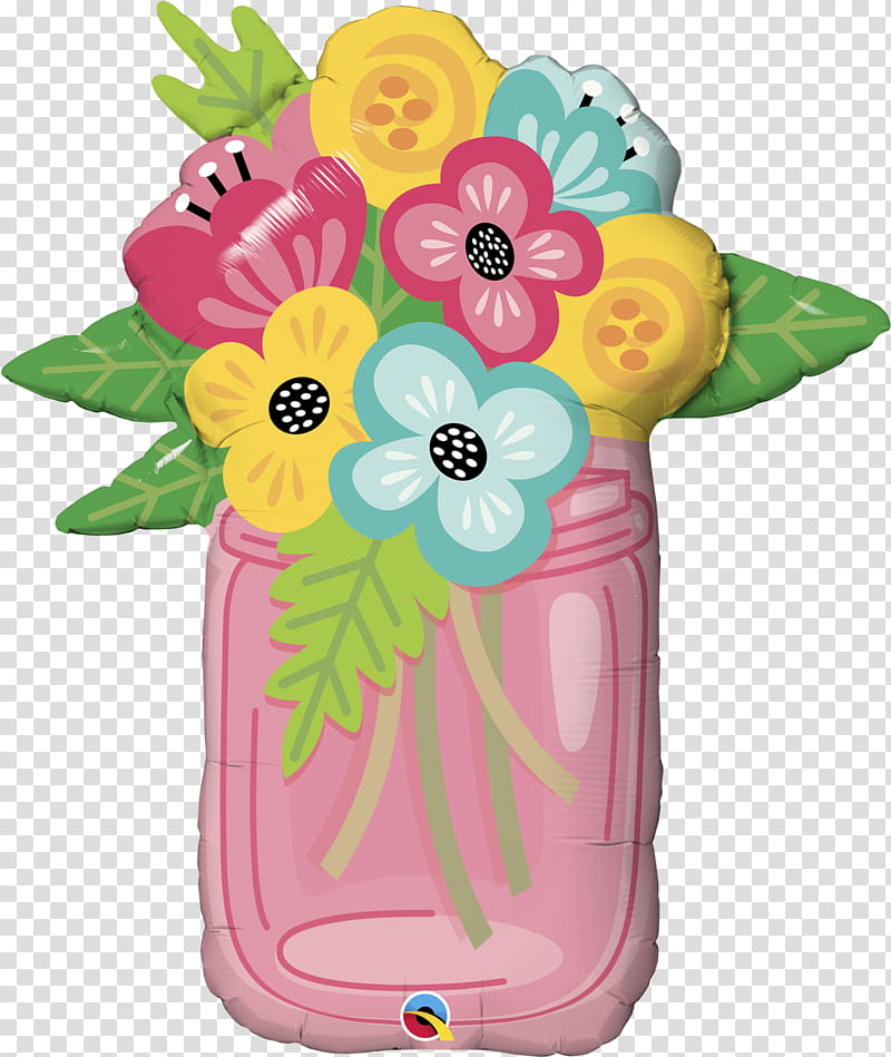 Pink Flower, Mason Jar, Flower Bouquet, Sticker, Floral Design, Balloon, Cut Flowers, Plant transparent background PNG clipart