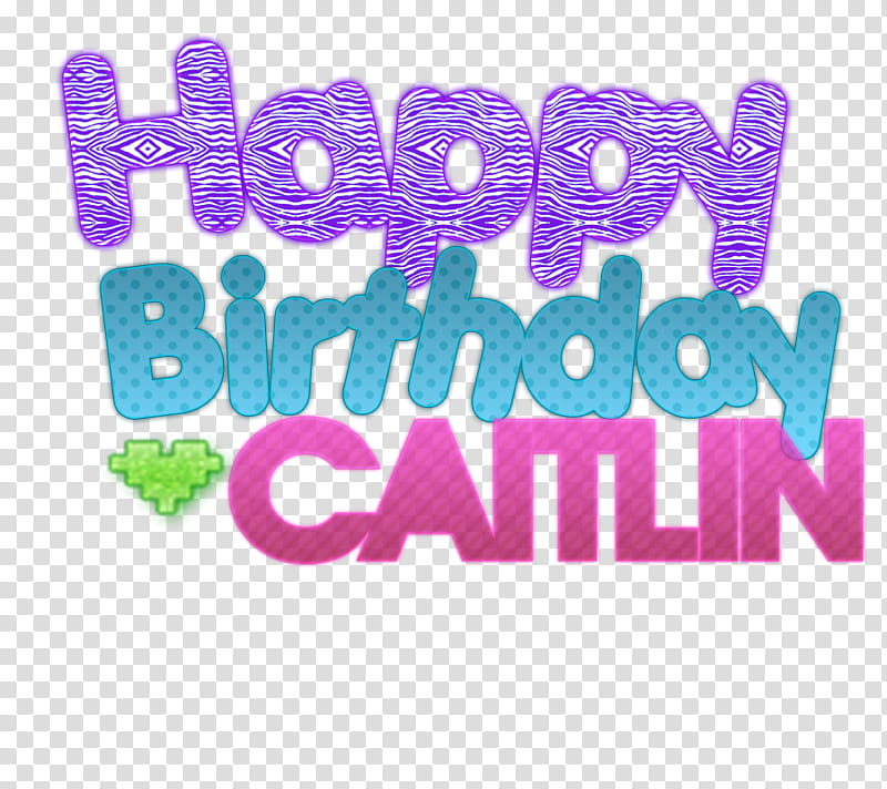 Birthday Caitlin text, happy birthday Caitlin text overlay transparent background PNG clipart