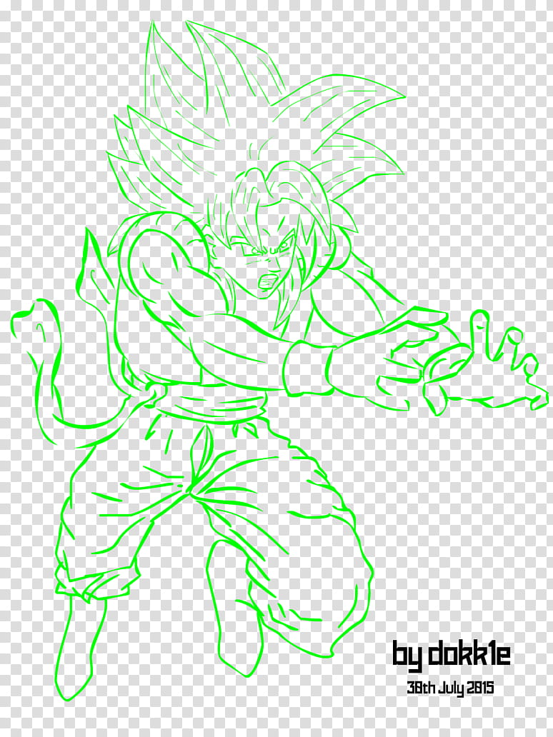 Gogeta Big Bang Kamehameha Sketch transparent background PNG clipart