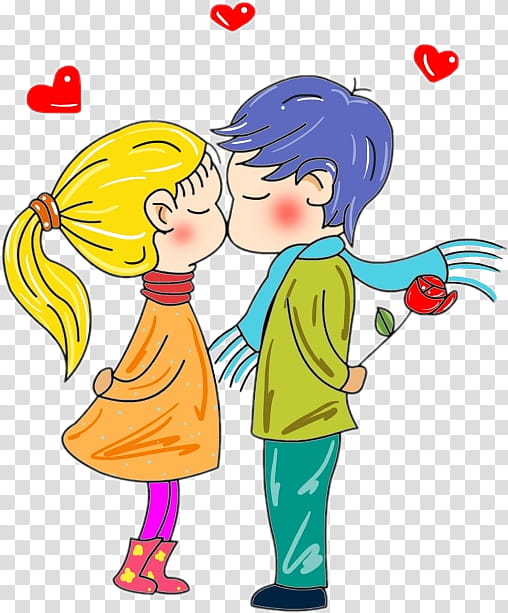 Love Kiss, Cartoon, Drawing, Boyfriend, Character, Video, Interaction, Happy transparent background PNG clipart