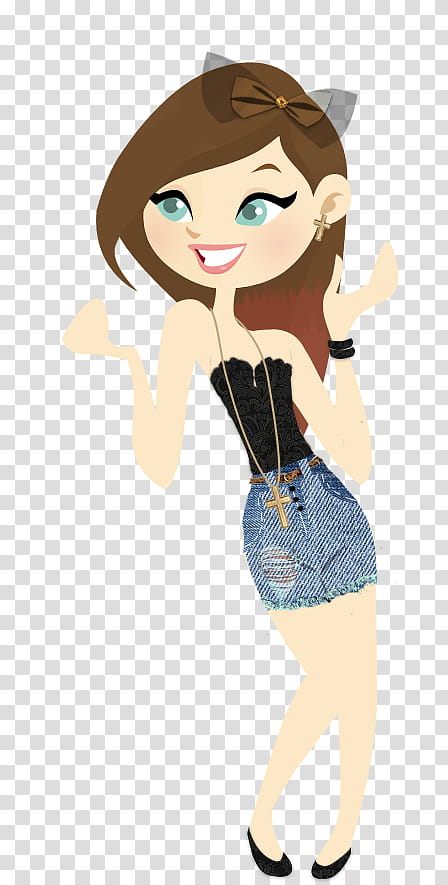Hi Hi Hipster Doll, girl illustration transparent background PNG clipart