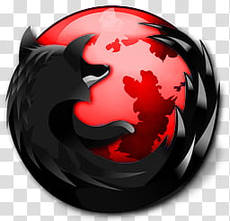 Firefox black and red, red and black Fire Fox transparent background PNG clipart