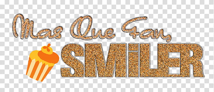 Mas que fan Smiler Texto transparent background PNG clipart