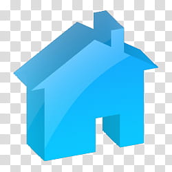 HOME logo, blue house illustration transparent background PNG clipart