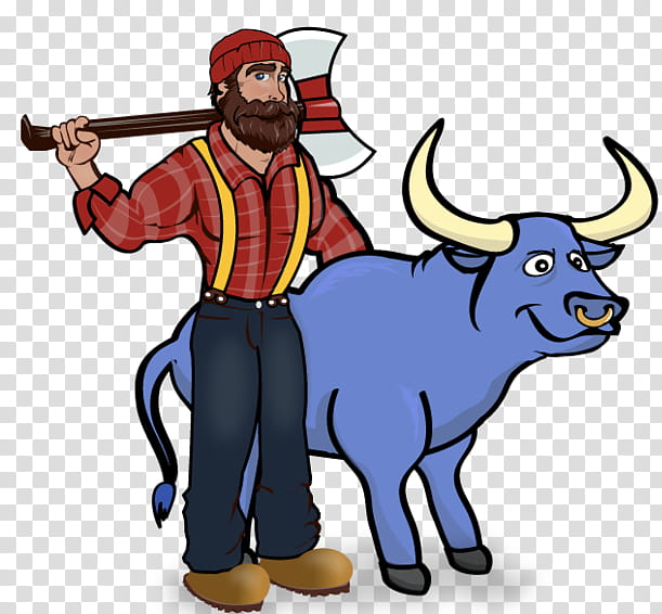 Drawing Of Family, Paul Bunyan Babe The Blue Ox Statues, Tall Tale, Lumberjack, Bovine, Cartoon, Bull, Working Animal transparent background PNG clipart