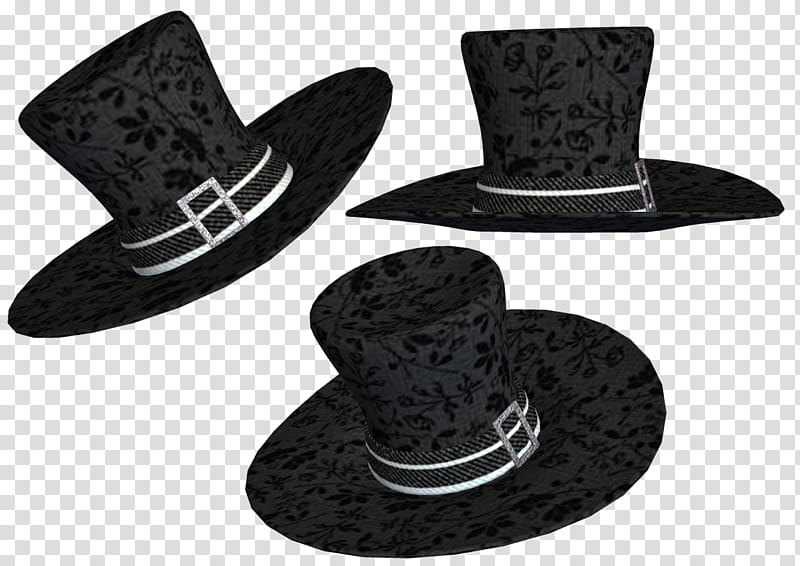 Hat Collection , three black hats illustration transparent background PNG clipart