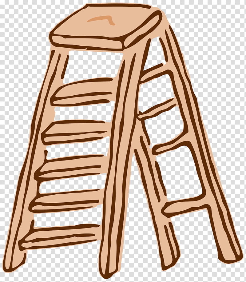 Ladder, Drawing, Silhouette, Wood, Furniture, Woodworking transparent background PNG clipart