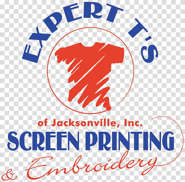 Expert Ts Screen Printing Logo, Embroidery, Textile, Silk, Printer, Handkerchief, Jacksonville, Florida transparent background PNG clipart