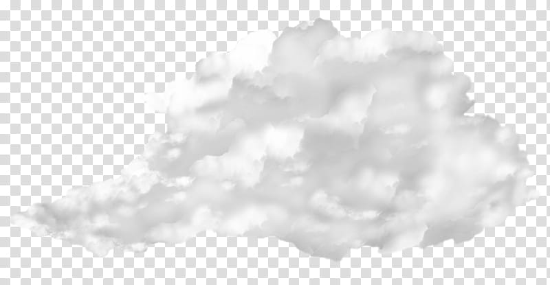 Big Puffy Cloud Clear Cut V, white clouds illustration transparent background PNG clipart