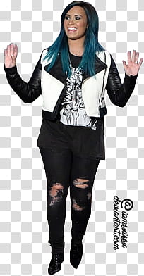 Demi Lovato  blue hair transparent background PNG clipart