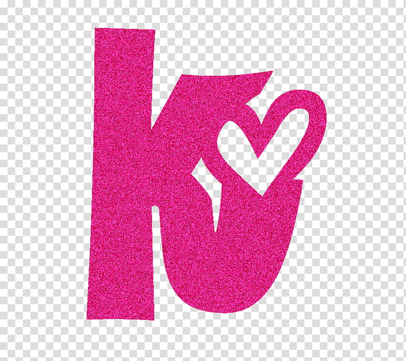Letras de el abecedario, pink K and heart artwork transparent background PNG clipart