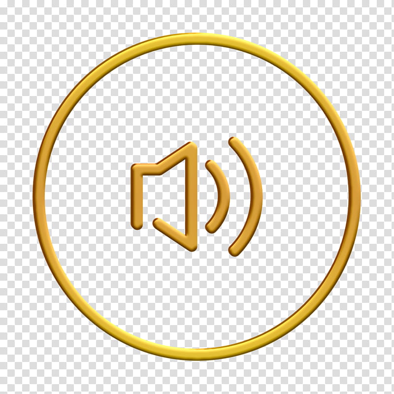 Action Icon, Control Icon, Media Icon, Music Icon, Sound Icon, Volume Icon, Logo, Yellow transparent background PNG clipart