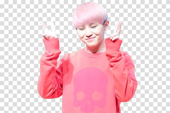 SEVENTEEN Woozi , Seventeen Hoshi holding two peace signs transparent background PNG clipart