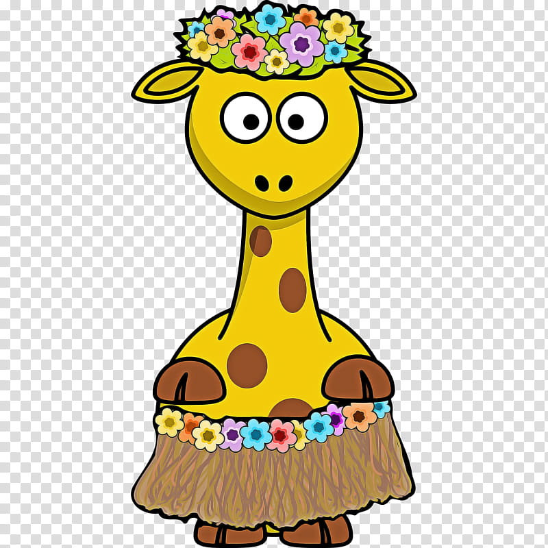 giraffidae giraffe yellow cartoon happy, Smile transparent background PNG clipart