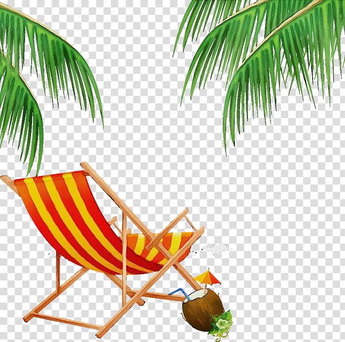 Coconut Tree Drawing, Watercolor, Paint, Wet Ink, Beach, Eames Lounge Chair, , Outdoor Furniture transparent background PNG clipart
