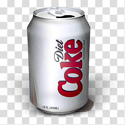 Diet Coke can transparent background PNG clipart