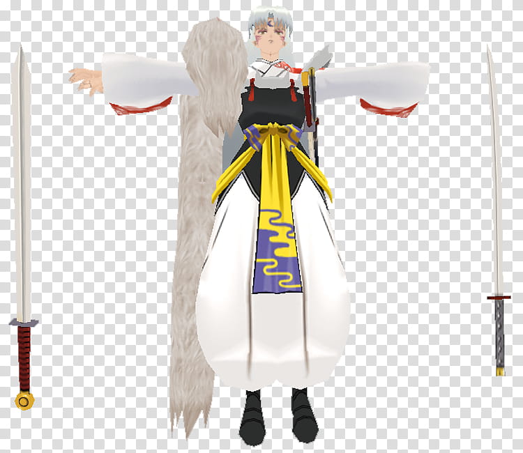 3d, Inuyasha Feudal Combat, Playstation 2, Character, Video Games, Model, 3D Computer Graphics, Costume transparent background PNG clipart