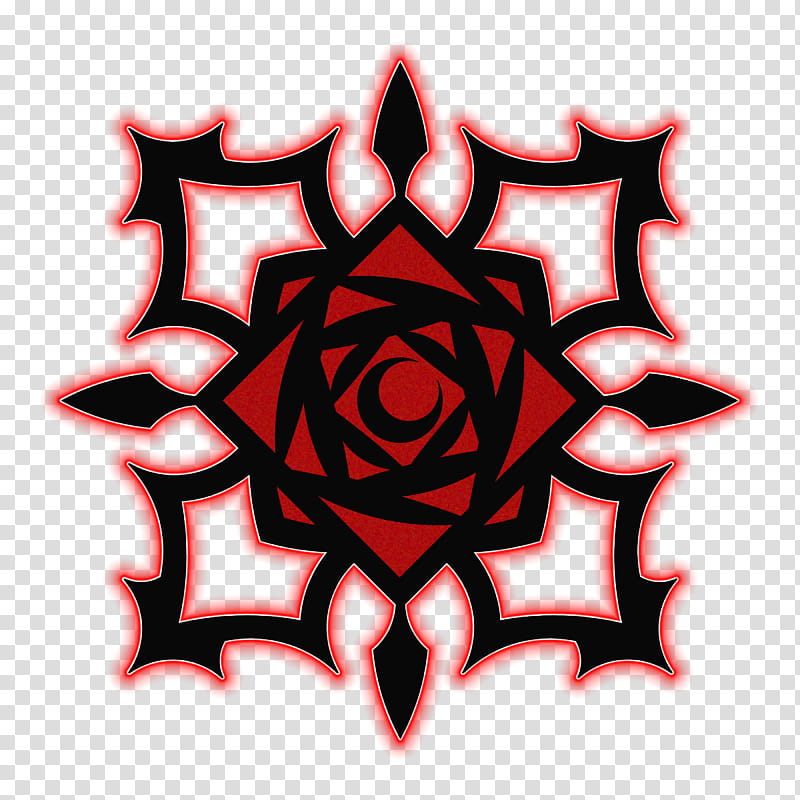 High res Vampire Knight crest, red and black symbol transparent background PNG clipart