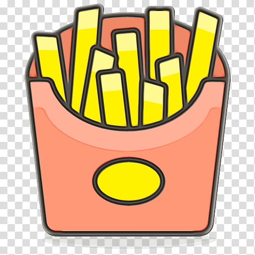 Yellow, Line, French Fries, Side Dish transparent background PNG clipart