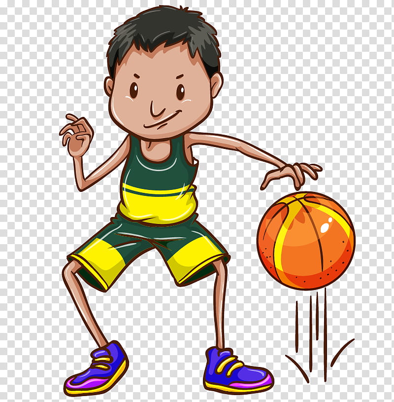 Child, Basketball, Dribbling, Basketball Player, Cartoon, Throwing A Ball, Playing Sports, Fun transparent background PNG clipart