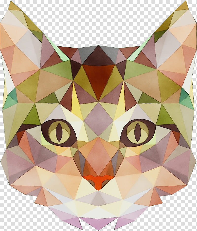 Watercolor Animal, Paint, Wet Ink, Sphynx Cat, Polygon, Triangle, Drawing, Kitten transparent background PNG clipart