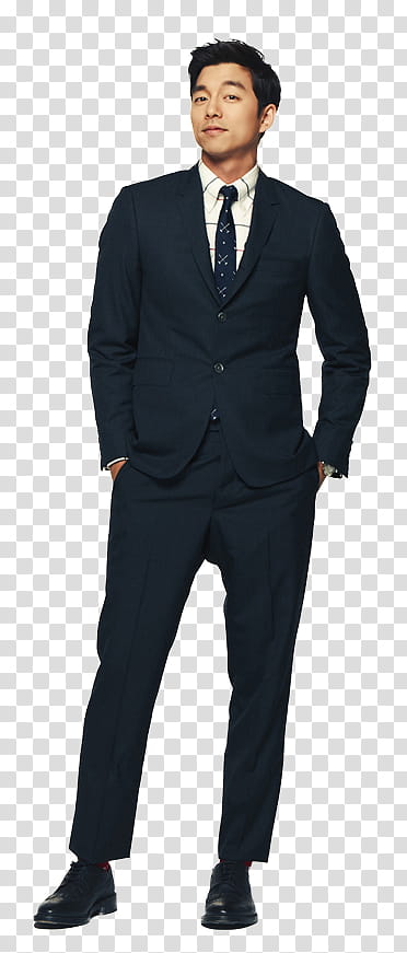 BIG Dorama, man wearing black formal suit transparent background PNG clipart