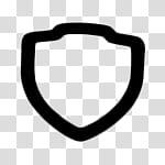 Minimal JellyLock, black shield stencil icon transparent background PNG clipart