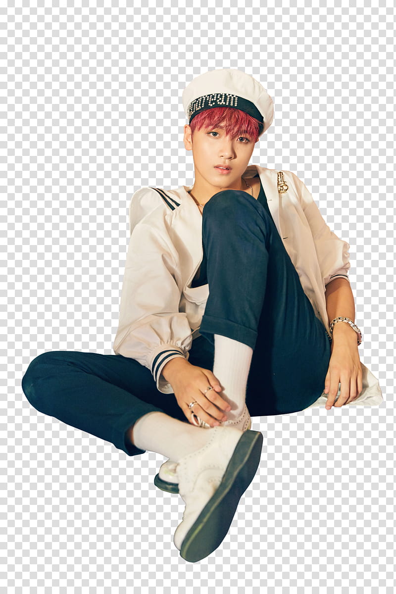NCT DREAM WE YOUNG RENDER HAECHAN, man in sitting position transparent background PNG clipart
