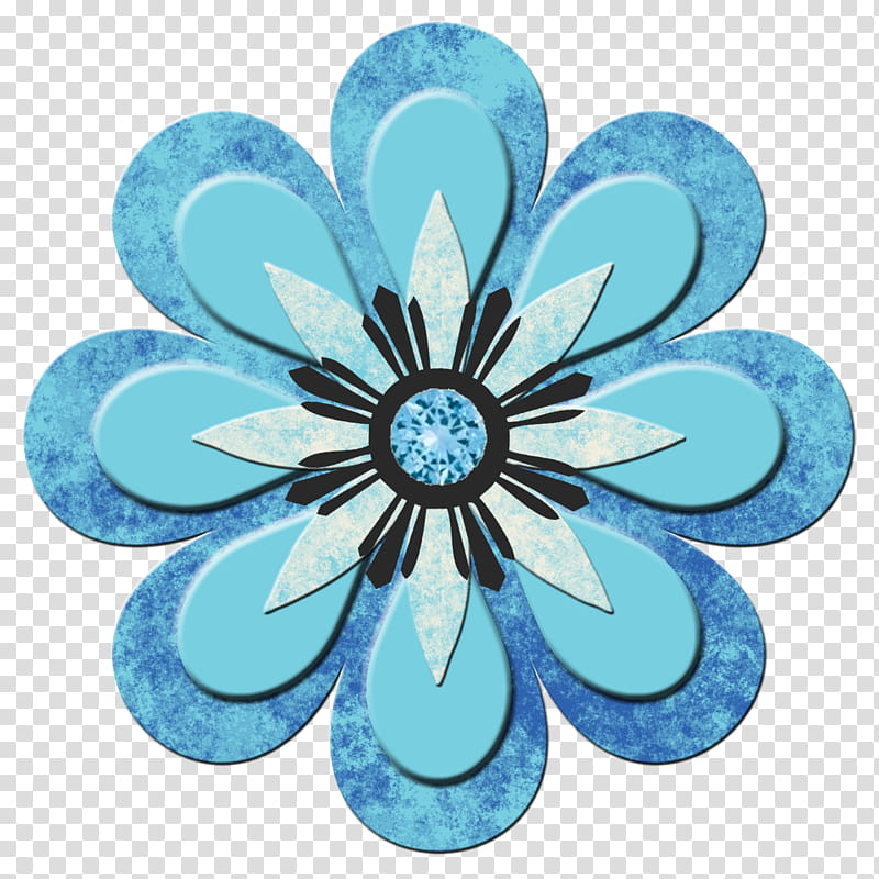 Good Vibes PSbt JanClark, blue and black flower in bloom art transparent background PNG clipart