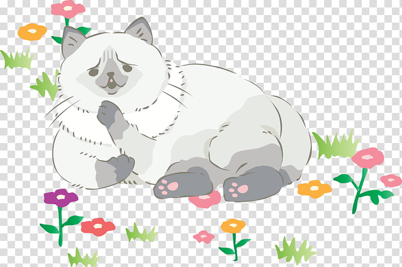cat cartoon small to medium-sized cats grass plant, Meadow, Lawn, Small To Mediumsized Cats, Tail transparent background PNG clipart