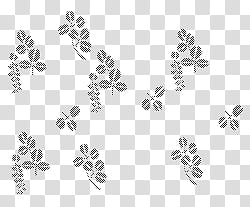 Digital Tones, gray floral artwork transparent background PNG clipart