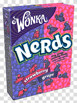 , Wonka Nerds strawberry grape candy box transparent background PNG clipart