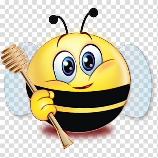 Bee Emoji, Honey Bee, Smiley, Emoticon, Sticker, Costume, Yellow, Honeybee transparent background PNG clipart